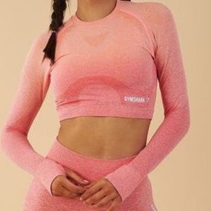 Gymshark ombré seamless cropped long sleeve